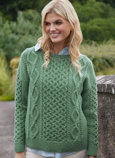 Arranmore Merino Slouchy Crew Neck Sweater 